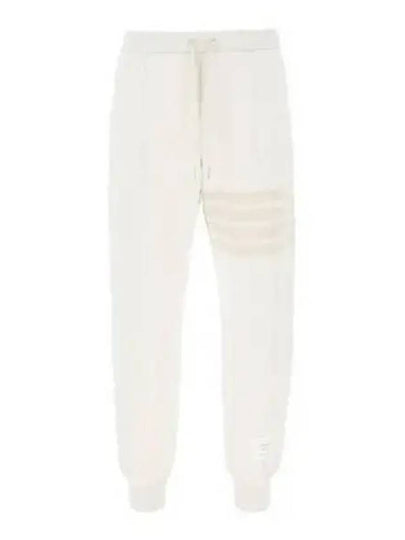 Tonal 4 Bar Sweat Track Pants Natural White - THOM BROWNE - BALAAN 2