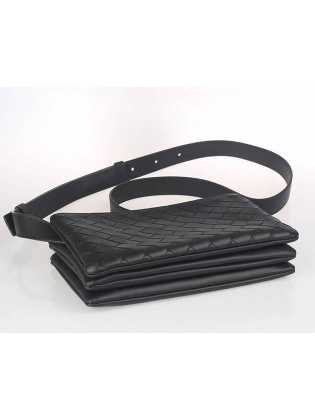 Triple Zipper Cross Bag Black - BOTTEGA VENETA - BALAAN 4