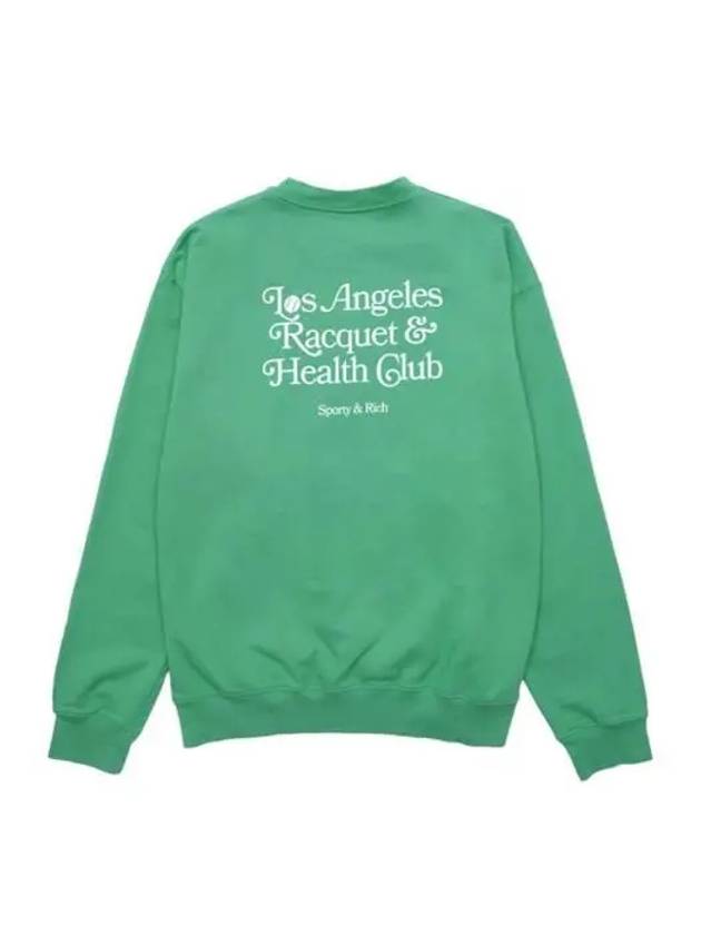 Logo Print Cotton Sweatshirt Green - SPORTY & RICH - BALAAN 3