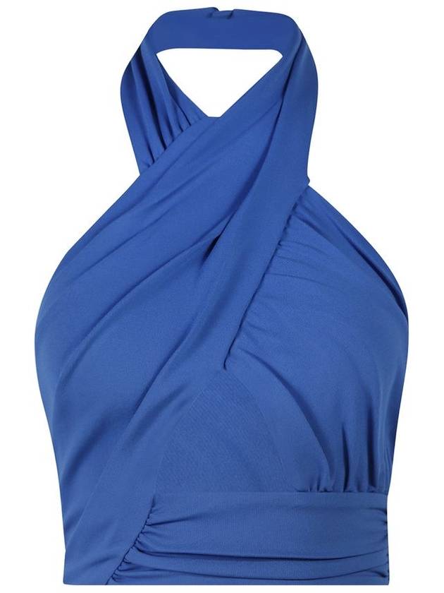 Women's Draped Jersey Colop Sleeveless Blue - BALMAIN - BALAAN 2