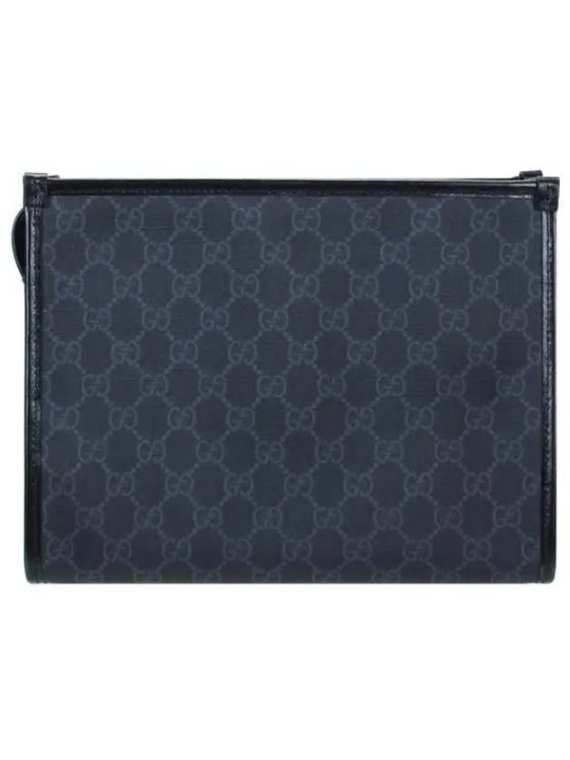 Interlocking G Canvas Clutch Bag Black - GUCCI - BALAAN 5