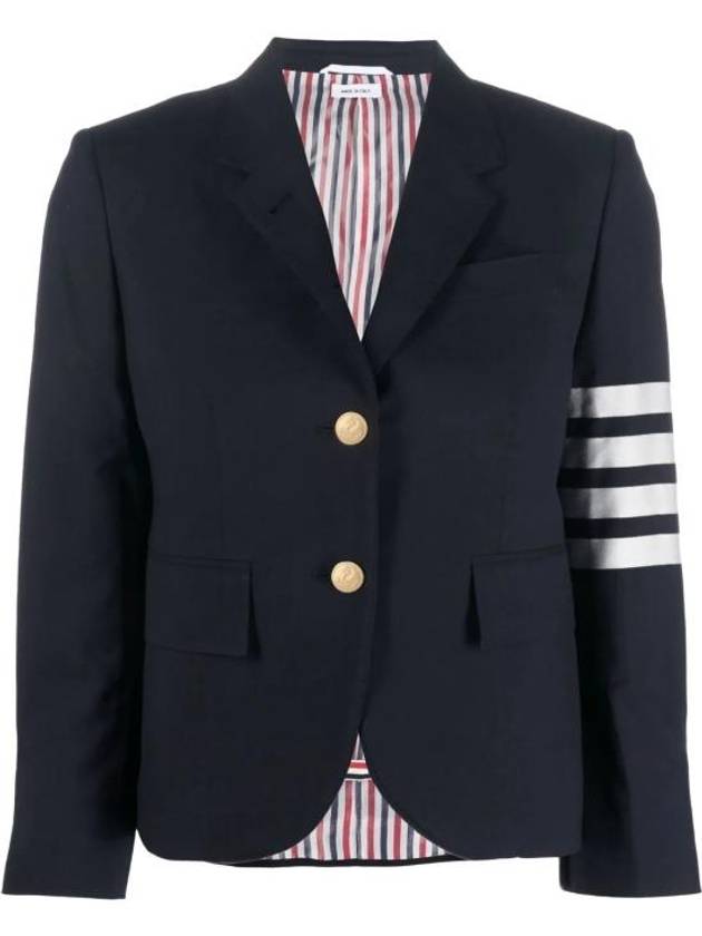 Plain Weave Suiting Classic 4 Bar Jacket Navy - THOM BROWNE - BALAAN 2