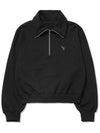 Logo Half Zip-Up Sweatshirt Black - LESEIZIEME - BALAAN 8