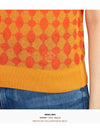 Jacquard Short Sleeve Knit Top Orange - TORY BURCH - BALAAN 9