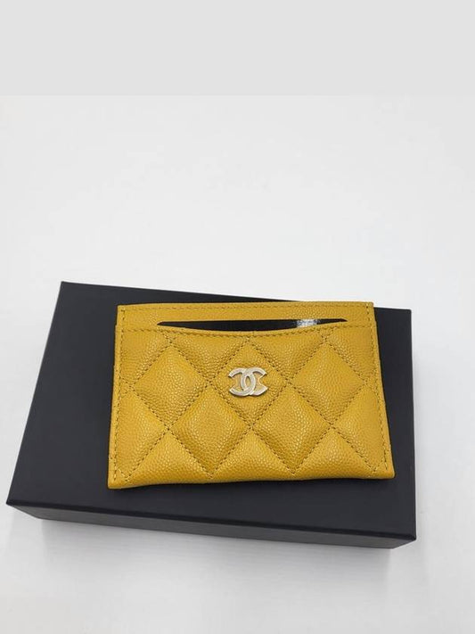 Classic card holder wallet caviar yellow gold plated AP0213 - CHANEL - BALAAN 1