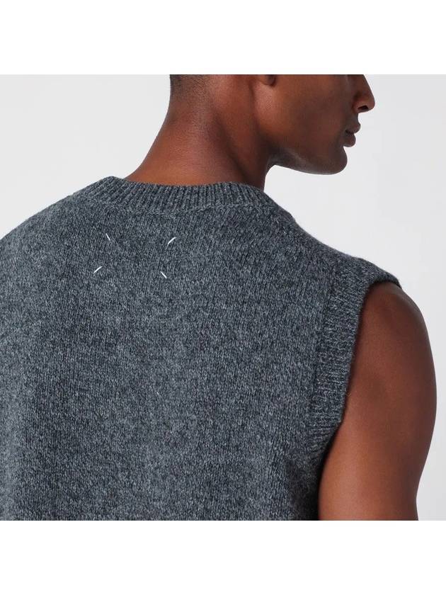 Crew Neck Knit Vest Grey - MAISON MARGIELA - BALAAN 4