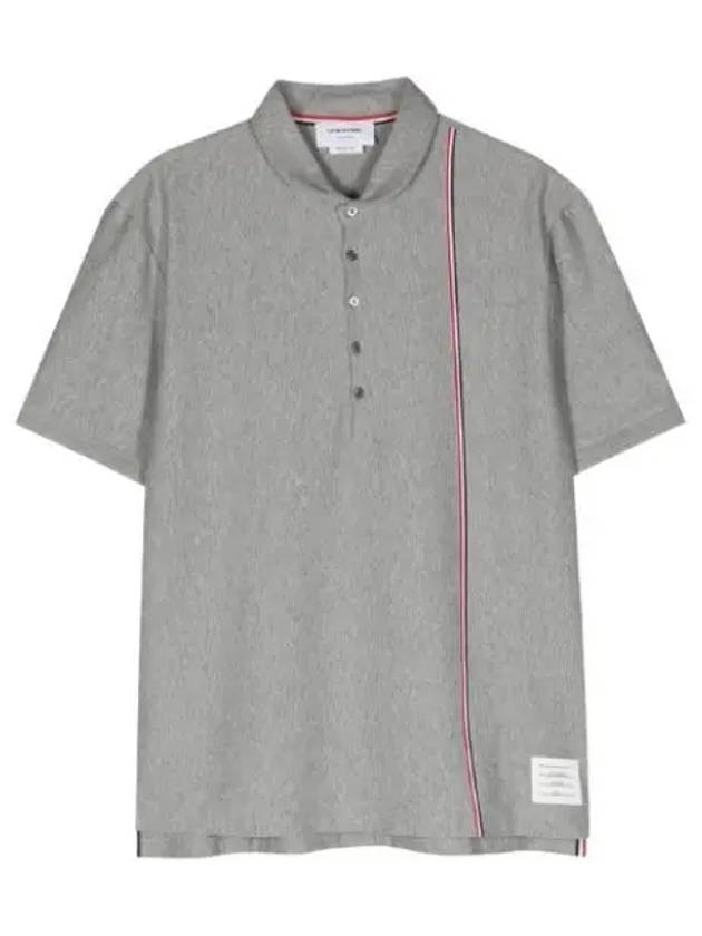 RWB Stripe Polo Shirt Grey - THOM BROWNE - BALAAN 2