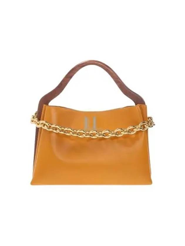 Mount Small Leather Tote Bag Yellow - BOTTEGA VENETA - BALAAN 2