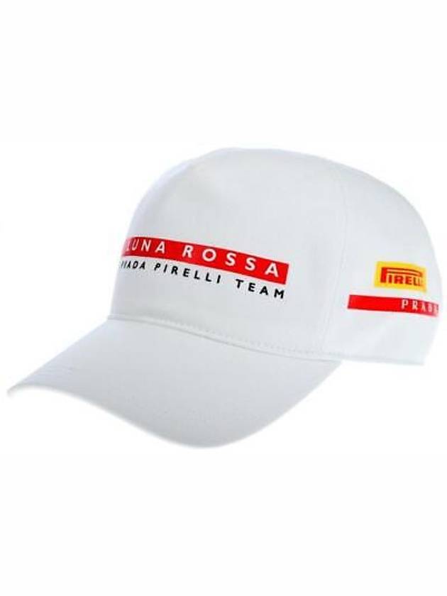 Pirelli Fabric Ball Cap White - PRADA - BALAAN.