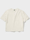 slogan short sleeve t-shirt cream - FFEFF STUDIO - BALAAN 3