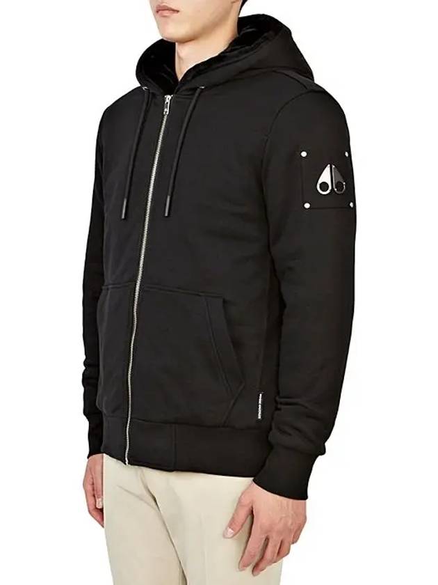 Classic Bunny Zip Up Hoodie Black Lining Black - MOOSE KNUCKLES - BALAAN 3