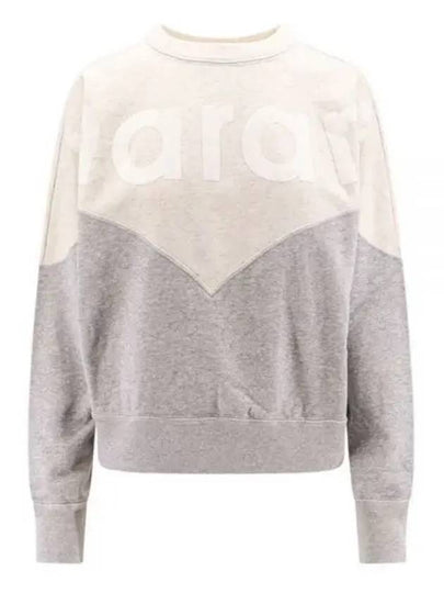 Houston Two-Tone Logo Cotton Sweatshirt Ecru Grey - ISABEL MARANT - BALAAN 2