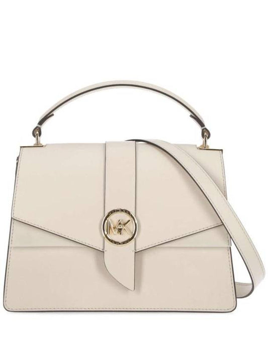 Greenwich Saffiano Strap Medium Shoulder Bag Ivory - MICHAEL KORS - BALAAN 1