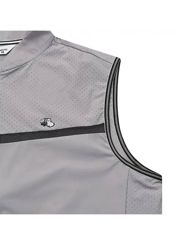 Punching Mix Full Open Jersey Vest 9803GZVNGREY - BLACK&WHITE - BALAAN 3