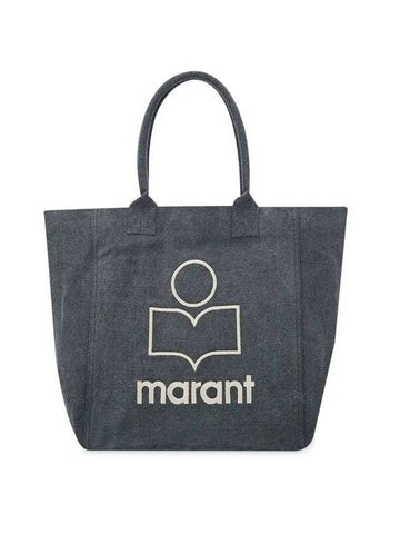 Yenky Logo Washed Cotton Tote Bag Grey - ISABEL MARANT - BALAAN 1