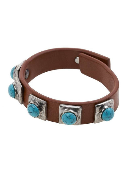 Crown Me Stud Stone Bracelet Brown - ETRO - BALAAN 2