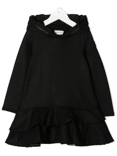 Kids Logo Patch Hood Frill Dress 8I716 10 809EH 999 - MONCLER - BALAAN 2