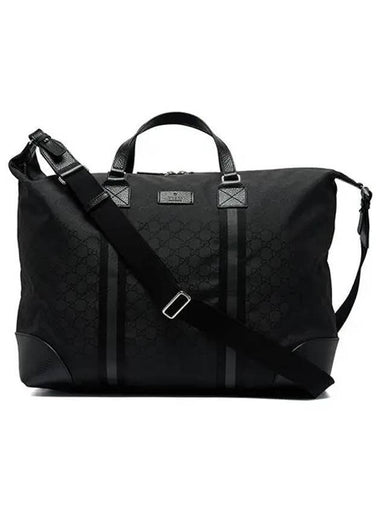 Canvas Travel Boston Large Tote Bag Black - GUCCI - BALAAN 1