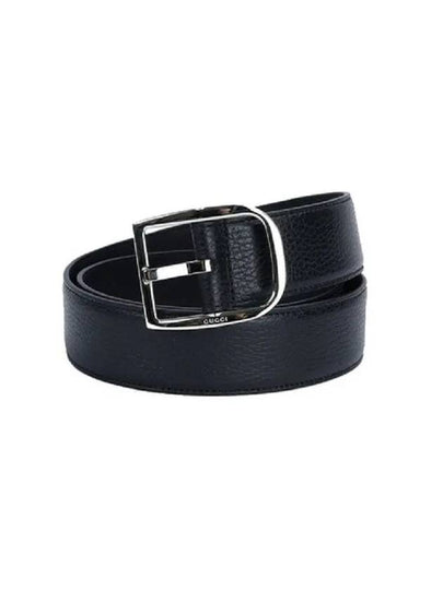 Men's Buckle Leather Belt Black - GUCCI - BALAAN 2