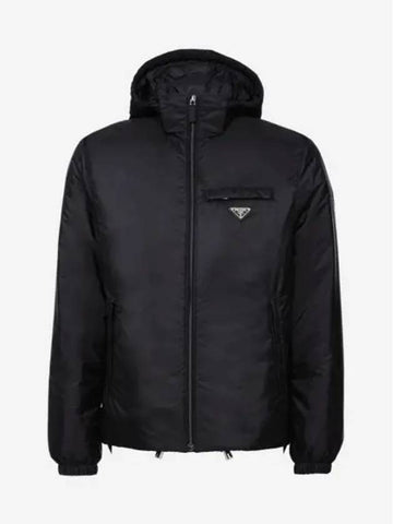 Prada Re Nylon Padded Jacket Black - PRADA - BALAAN 1