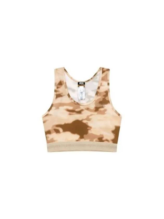 Women's Rhinestone Logo Camouflage Tank Top Skin 271144 - DIESEL - BALAAN 1