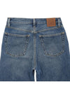 Women's Classic Cut Washed Denim Straight Jeans Blue - TOTEME - BALAAN.