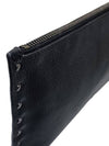 Women s SY2P056 Black Leather Rockstud Clutch - VALENTINO - BALAAN 6