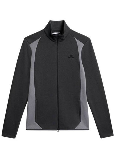 Steve Mid Layer Knit Zip Up Jacket Asphalt - J.LINDEBERG - BALAAN 2