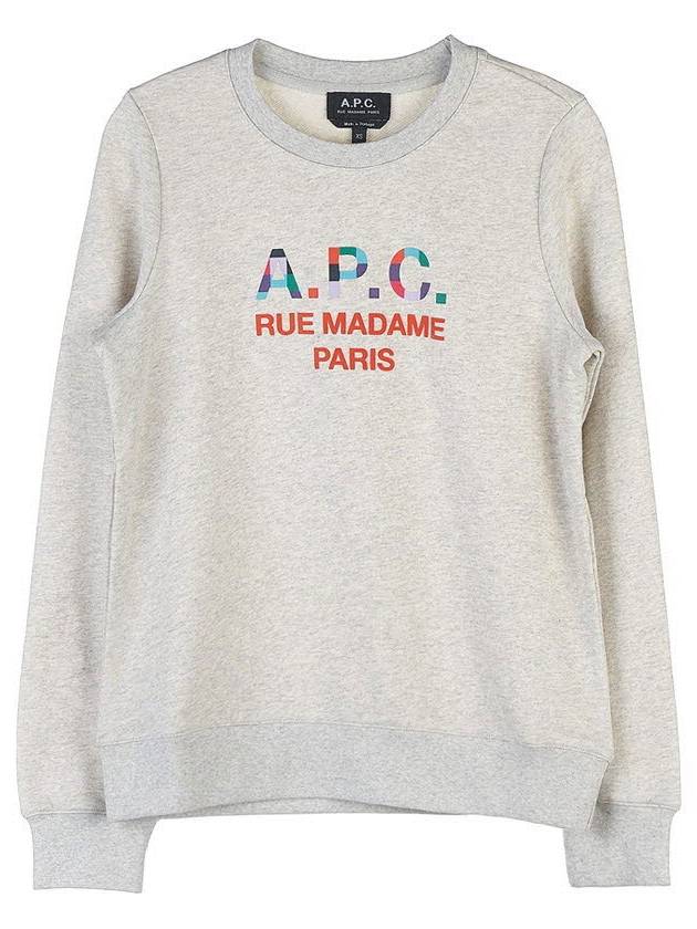 Women's Color Block Logo Sweat Sweatshirt Ecru Header - A.P.C. - BALAAN 11