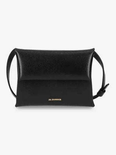 Folded Mini Cross Bag Black - JIL SANDER - BALAAN 1