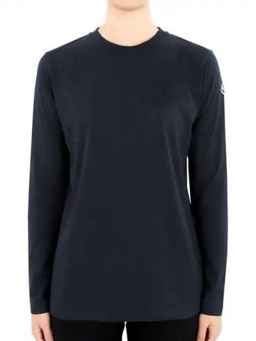 Kids embossed logo long sleeve t shirt navy 8D00005 83907 778 12 14A Adults available 271810 1084470 - MONCLER - BALAAN 1