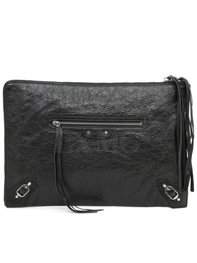 Motor Bag Clutch Black Zipper Pouch 362967 - BALENCIAGA - BALAAN 1