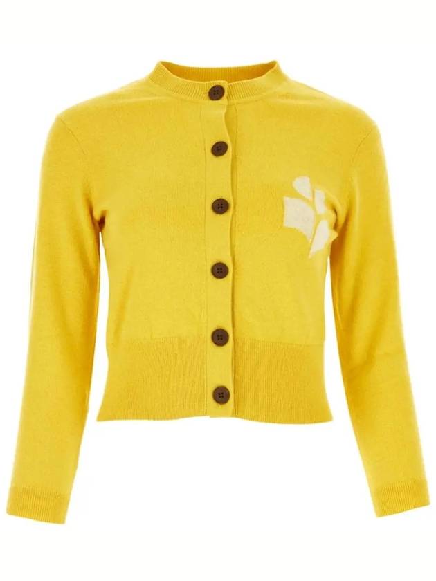 Newton Cotton Cardigan Yellow - ISABEL MARANT - BALAAN 3