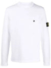 Men's Wappen Cotton Knit Top White - STONE ISLAND - BALAAN 3