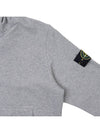 Snap Brushed Cotton Fleece Hoodie Grey - STONE ISLAND - BALAAN 5