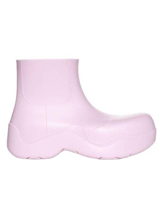 Puddle Rubber Ankle Rain Boots Pink - BOTTEGA VENETA - BALAAN 1