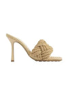 Lido Intrecciato Raffia Mule Beige - BOTTEGA VENETA - BALAAN 2