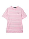 Striped Classic Fit Soft Cotton Short Sleeve T-Shirt Pink - POLO RALPH LAUREN - BALAAN 1