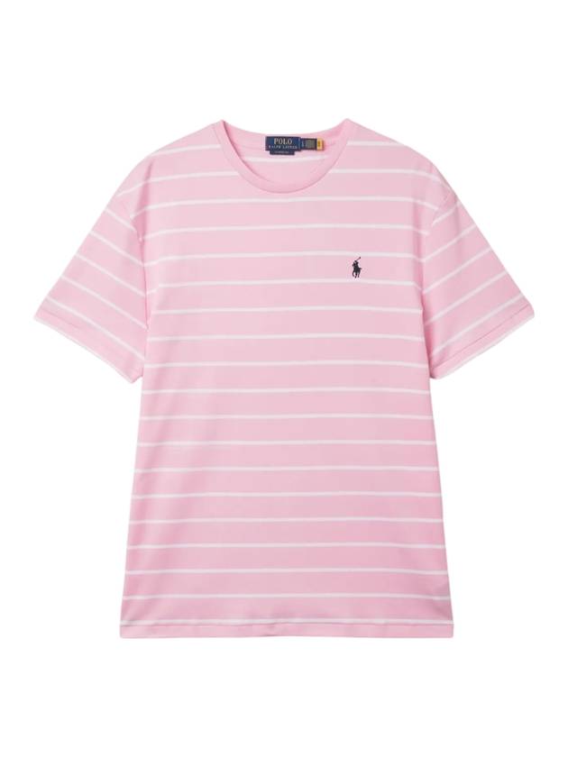 Striped Classic Fit Soft Cotton Short Sleeve T-Shirt Pink - POLO RALPH LAUREN - BALAAN 1