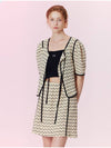 SET_Wave combination ribbon jacket_mini skirt - OPENING SUNSHINE - BALAAN 3