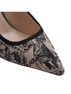 J'adior Cotton Embroidered Slingback Heels Beige - DIOR - BALAAN 10