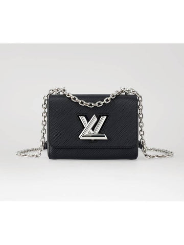 24 Years Women s Twist PM Silver Chain Mini Bag Cross Black 21118 - LOUIS VUITTON - BALAAN 1