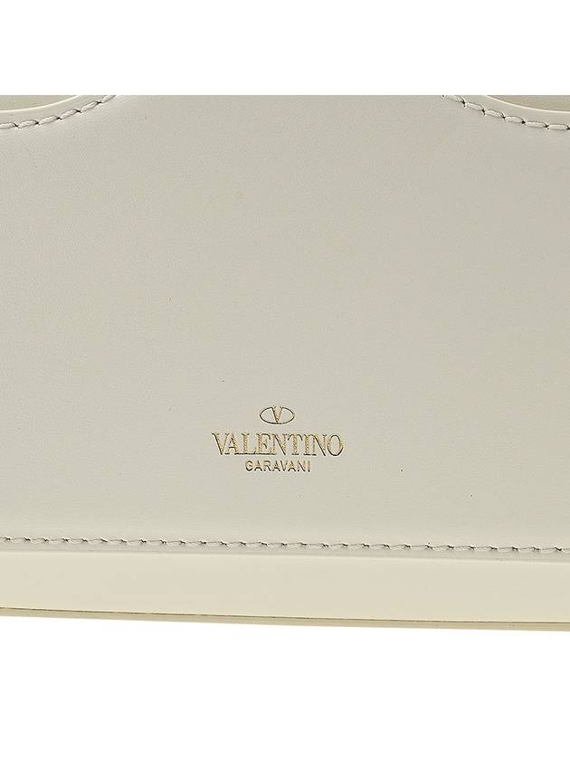 V Logo Type Small Leather Shoulder Bag Ivory - VALENTINO - BALAAN 8