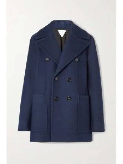 Wool Double Coat Navy - BOTTEGA VENETA - BALAAN 2