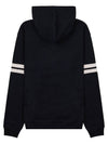 Embroidered Logo Hoodie Black - SAINT LAURENT - BALAAN 3