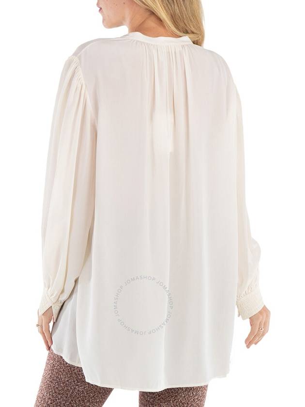 Chloe Ladies Buttercream Lavalliere-Neck Silk Blouse, Brand Size 38 (US Size 6) - CHLOE - BALAAN 3