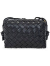 Intrecciato Loop Small Leather Cross Bag Black - BOTTEGA VENETA - BALAAN 4