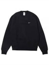 NRG Solo Swoosh Crew Fleece Sweatshirt Black - NIKE - BALAAN 2