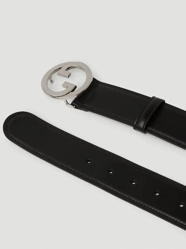 Blondie Leather Belt Black - GUCCI - BALAAN 3