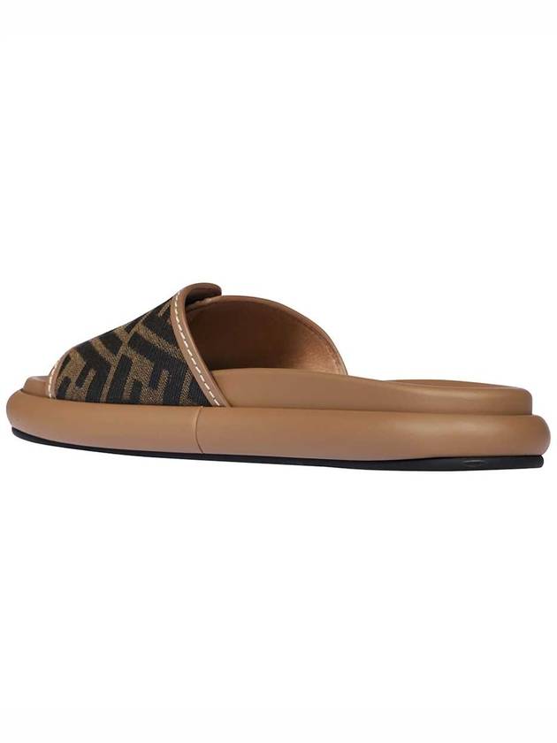 FF Baguette Slide Slippers Brown - FENDI - BALAAN 3